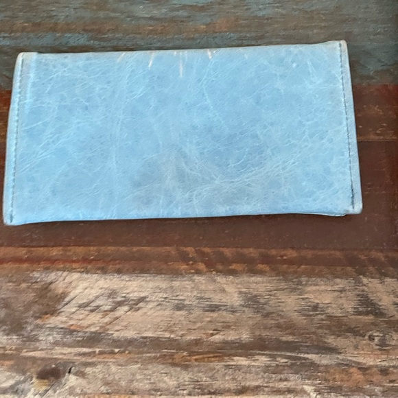TOTEM Blue Suede Clutch with Silver Embossed Design - Picture 6 of 8